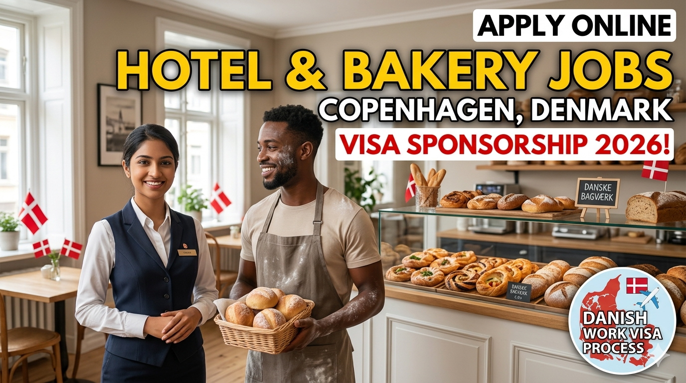 Hotel and Bakery Jobs in Copenhagen, Denmark with Visa Sponsorship 2026 | Apply Online