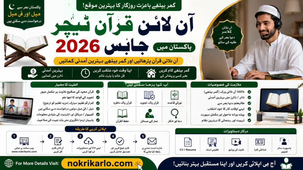 Best Online Quran Tutor Jobs 2026 – Hiring Male & Female Teachers